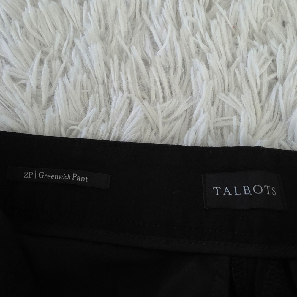 Talbots Greenwich Pant Black Linen Tencel Blend Wide Leg Trousers Womens 2P - Picture 6 of 7